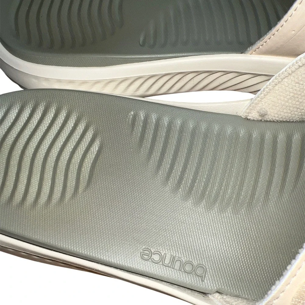 Adidas Alphabounce Slides Mens 13 Beige Grey Adjustable Strap Bounce Footbed